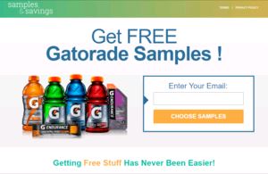 Sign Up Now For Free Gatorade Samples!