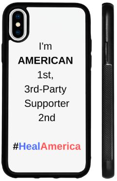 HealAmerica: 3rd-Party Supporter iPhone X Phone Case (Colored Logo)