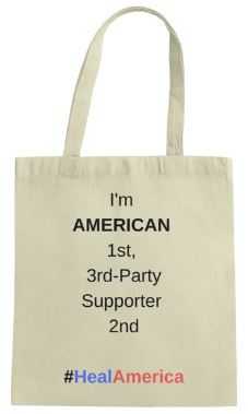 HealAmerica: 3rd-Party Supporter Tote Bag (Colored Logo)