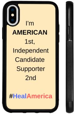 HealAmerica: Independent Candidate Supporter iPhone X Phone Case (Colored Logo)