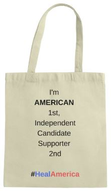 HealAmerica: Independent Candidate Supporter Tote Bag (Colored Logo)