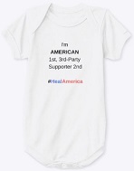 #HealAmerica: 3rd-Party Candidate Supporter White Onesie (Colored Logo)