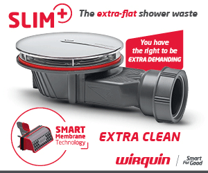 Slim+, the extra flat shower waste with smart membrane technology